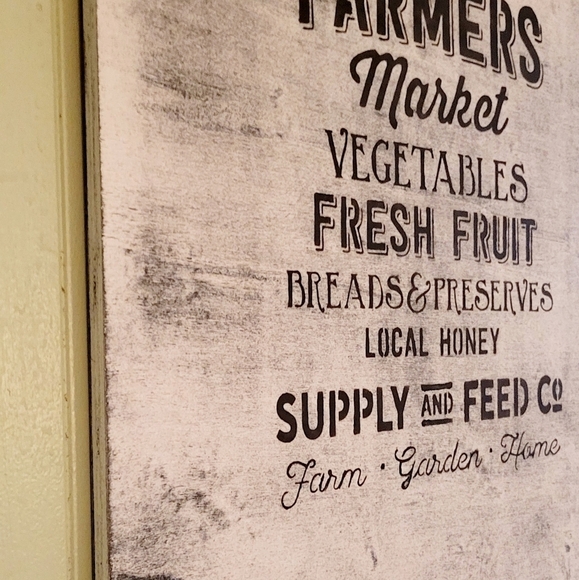 Farmer's Market Farmhouse Rustic Wood Sign 16x20 - Picture 3 of 4
